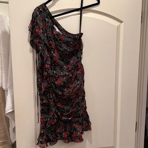 Veronica Beard One Shoulder Mini Dress